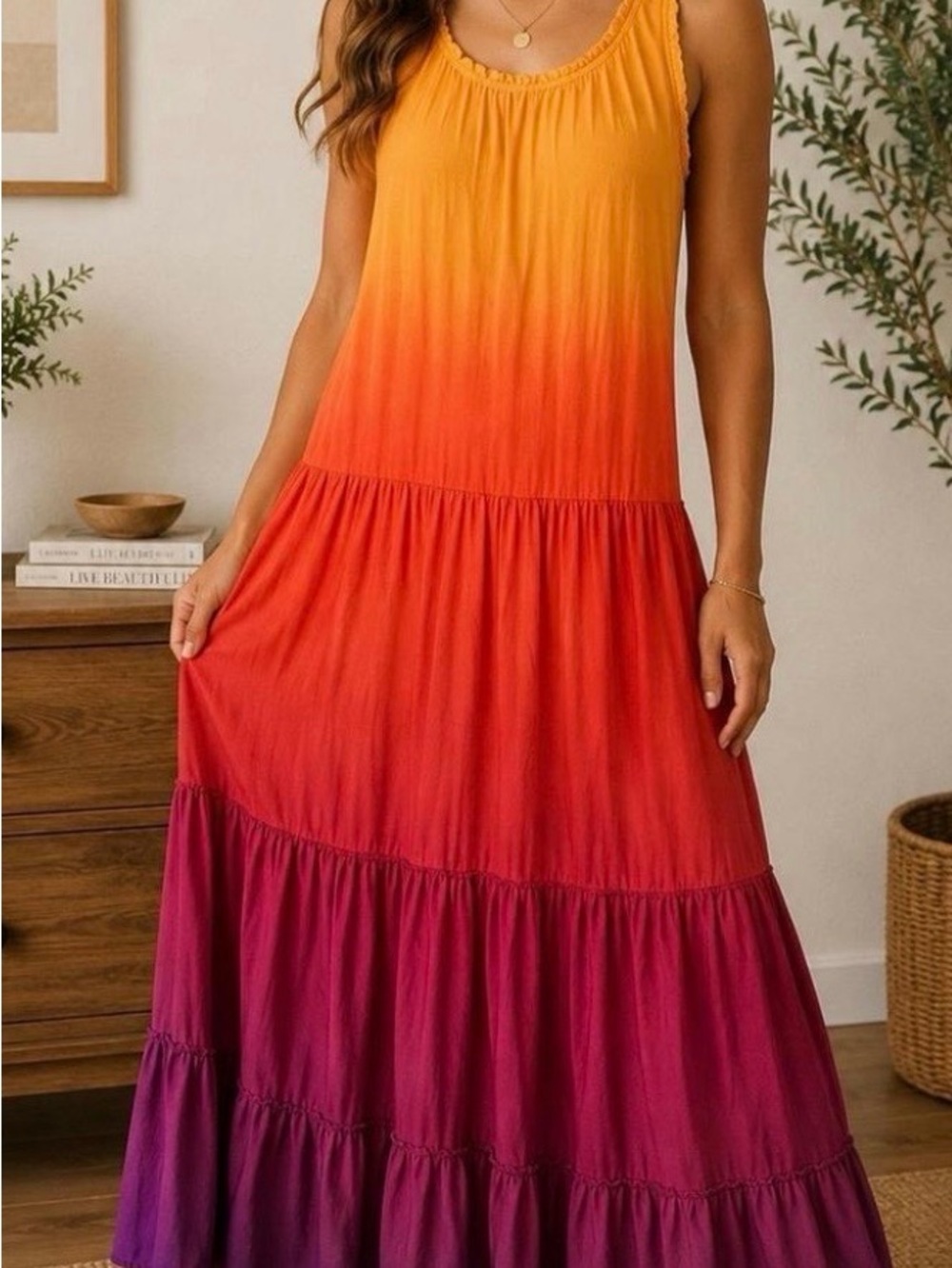 Matilda Jane Sunset Ombre Tiered Maxi Dress